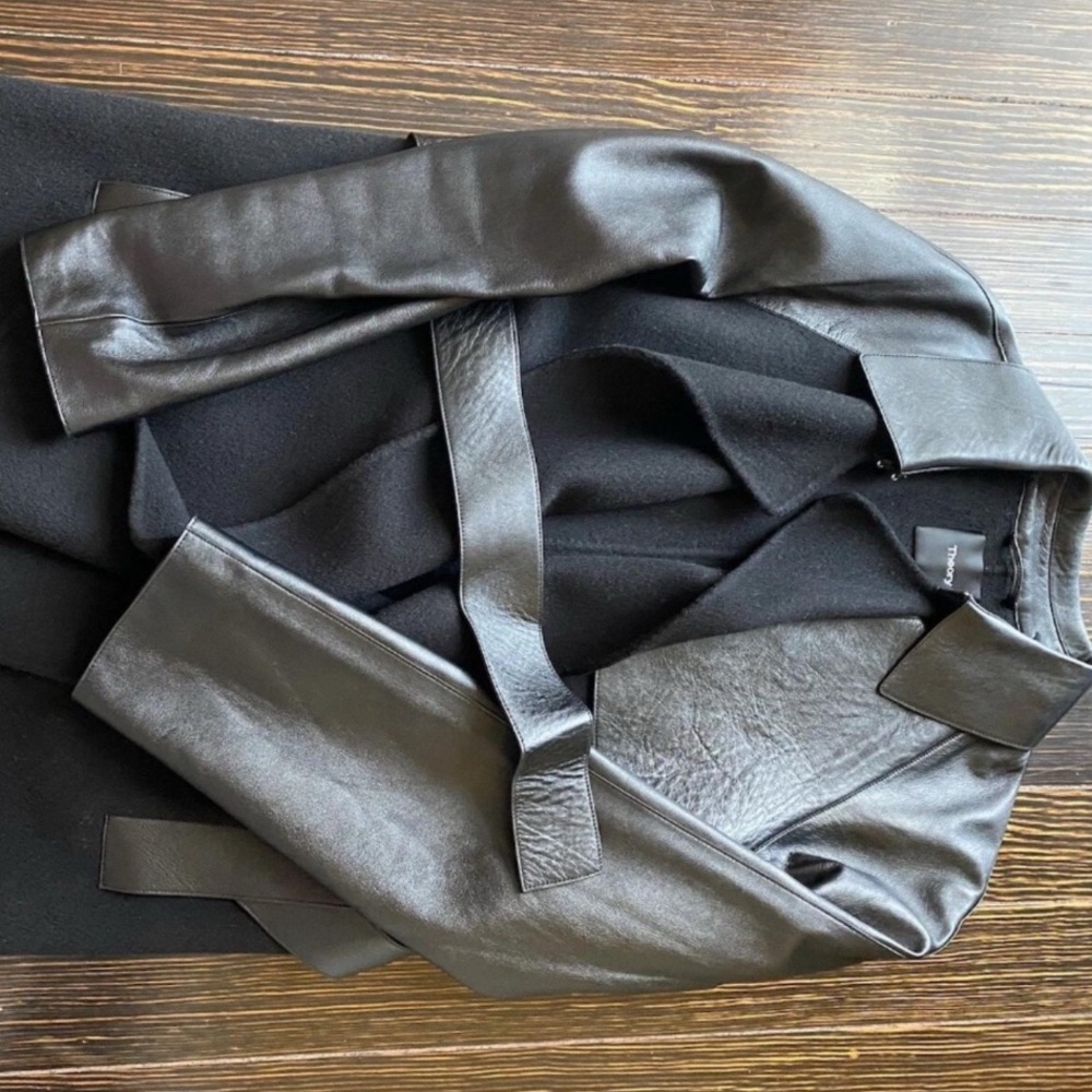 Theory Black Leather Women's Jacket